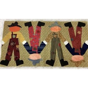 Shabby Fabrics UNFINISHED Thanksgiving Scarecrow Pumpkin Laser Cut Table Runner